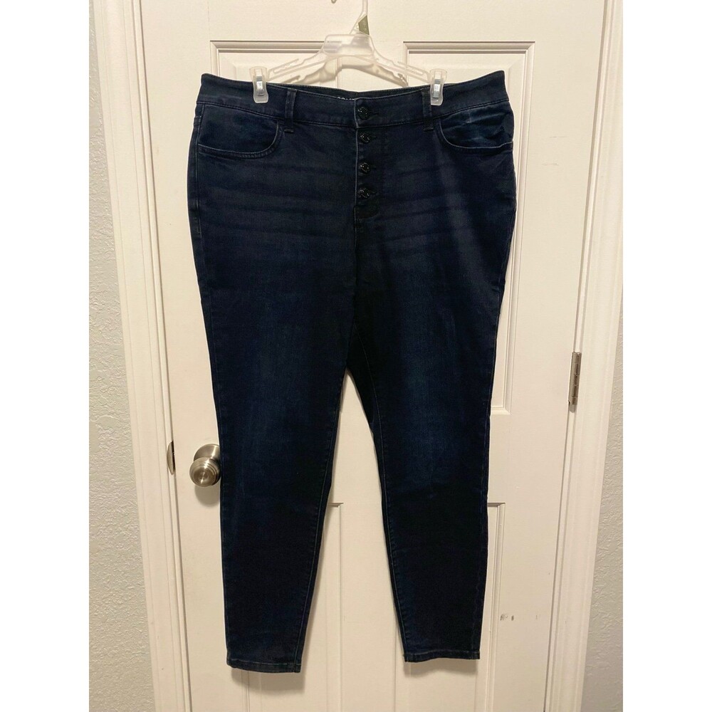 Maurices Black High Rise Skinny Jeans Womens Size XL Regular